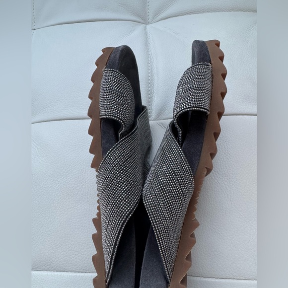 🎁Authentic Brunello Cucinelli Monili gray summer shoes sandals flip flops 7 7.5 - Picture 4 of 10